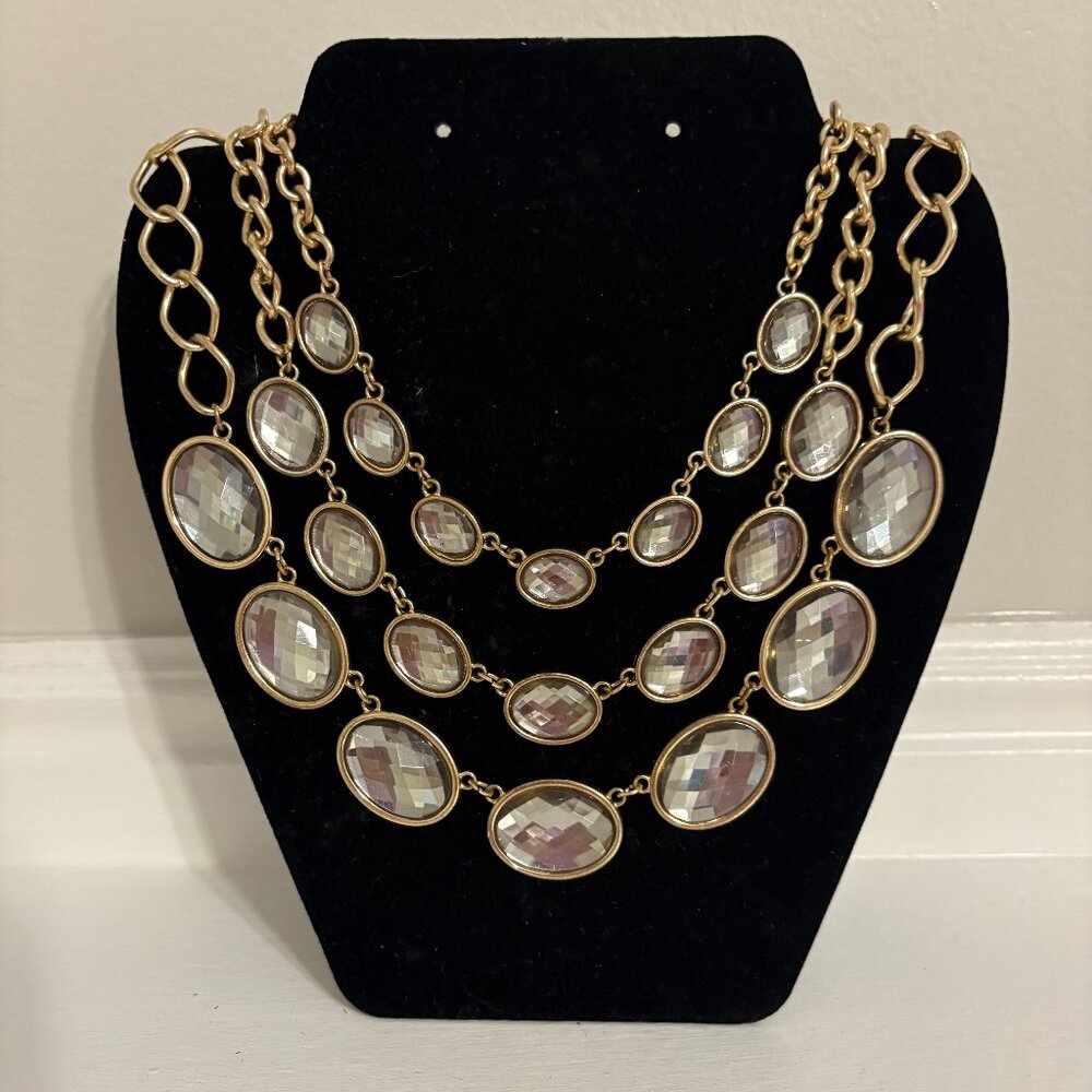 Gold and Crystal Necklace